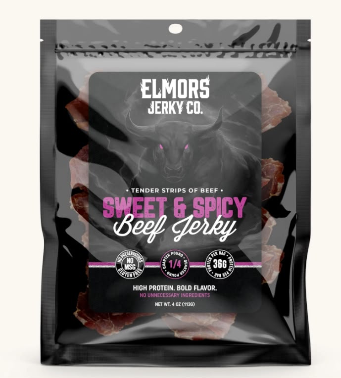 Elmors Beef Jerky | Sweet & Spicy 12 Count
