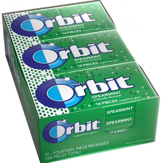 Wrigley's Orbit Spearmint S/F Gum 12 Count