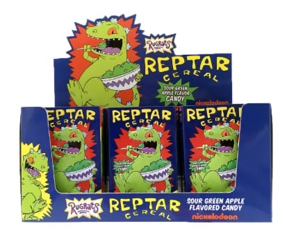Reptar Cereal Tin W/ Sour Apple Candy 12 Count