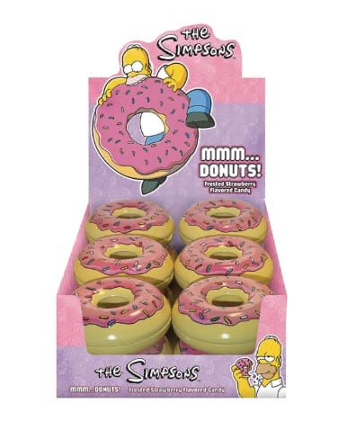 The Simpsons Donut Candy Tin 12 Count