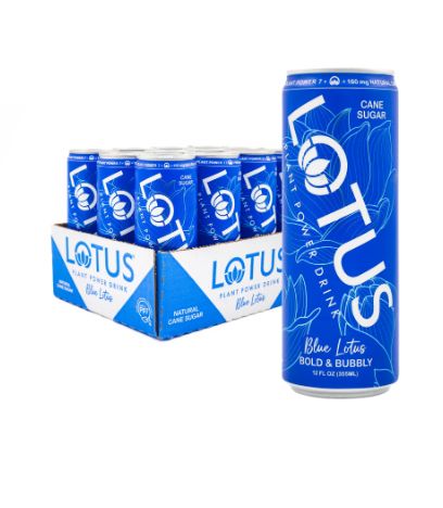 Lotus Plant Power Drink Blue (Cane Sugar) 12 Count