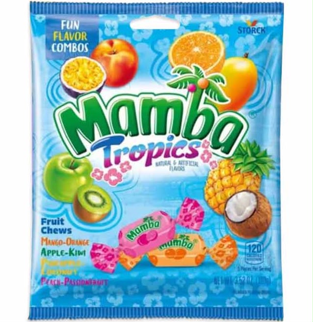 Mamba Fruit Chews Bag - Tropics 12 Count