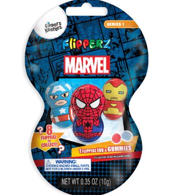 Marvel Finder Keepers Flipperz Toy & Gummies 24 Count