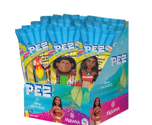Moana PEZ Assorted 12 Count