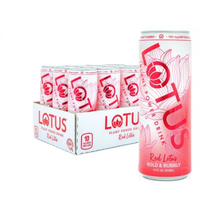 Lotus Plant Power Drink Red (Zero Sugar) 12 Count