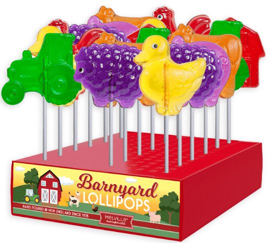 Melville Barnyard Animal Lollipops 24 Count