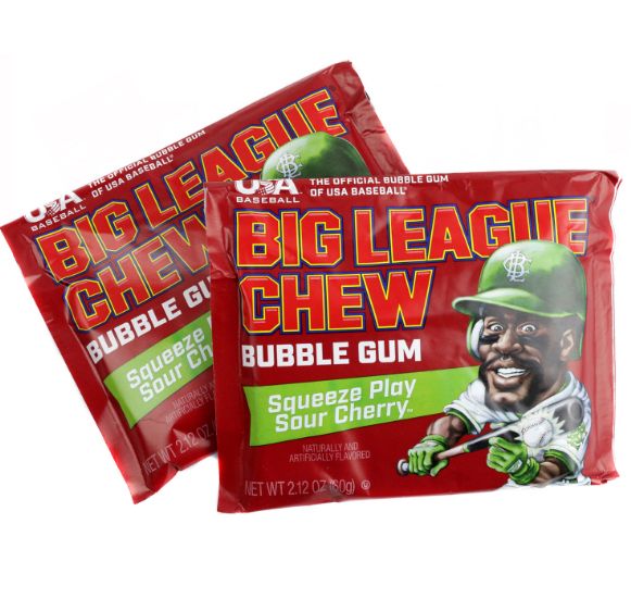 Big League Chew Gum Sour Cherry 12 Count