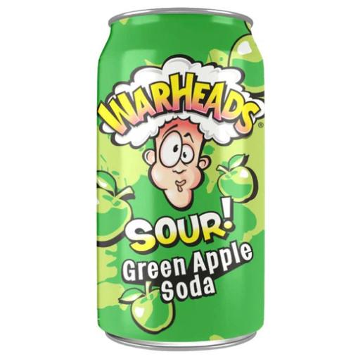 Warheads Sour Green Apple Soda 12 Count