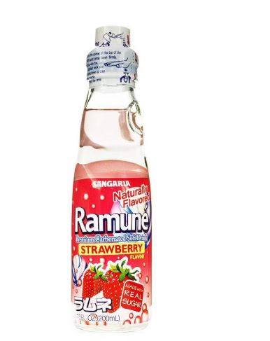 Craft Glass Soda | Japan Ramune Strawberry Soda 18 Count