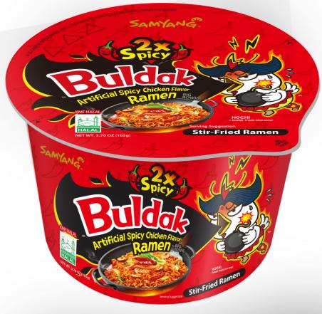 Samyang Buldak Ramen Bowl 2X Spicy 6 Count