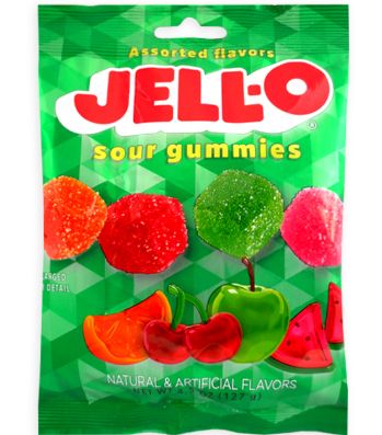 Morris National Jell-O Sour Gummie Cubes 12 Count