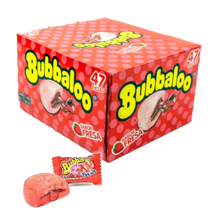 Bubbaloo Gum Sabor Fresa 47 Count