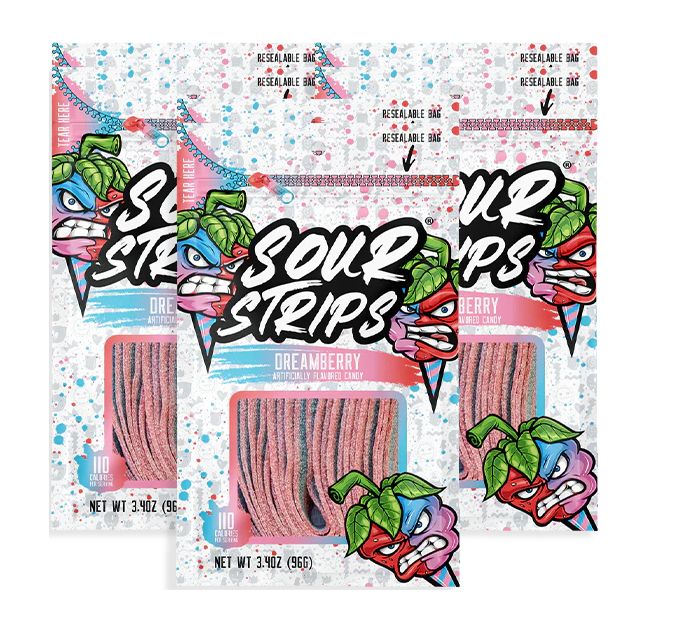 Sour Strips Dreamberry 10 Count