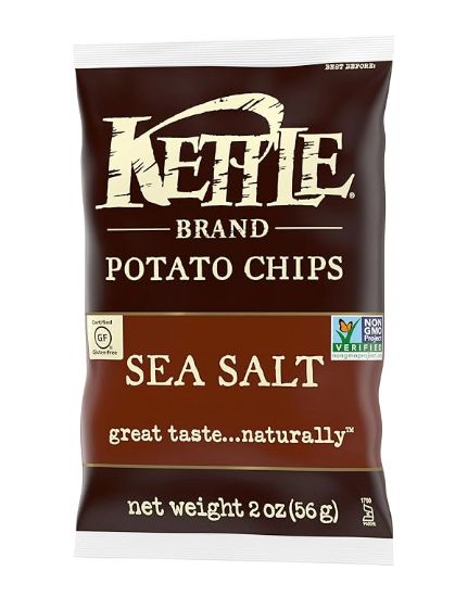 Kettle Potato Chips Sea Salt 12 Count