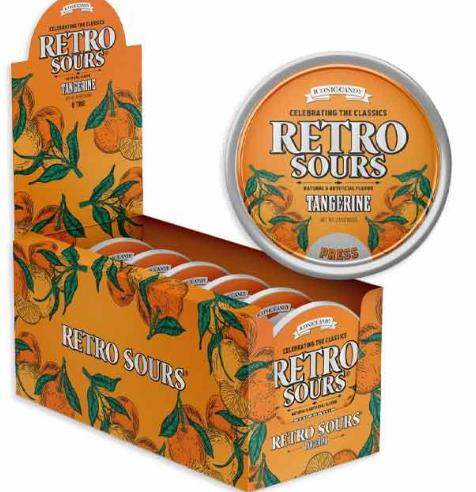 Ionic Candy - Retro Sours Tins Tangerine 16 Count
