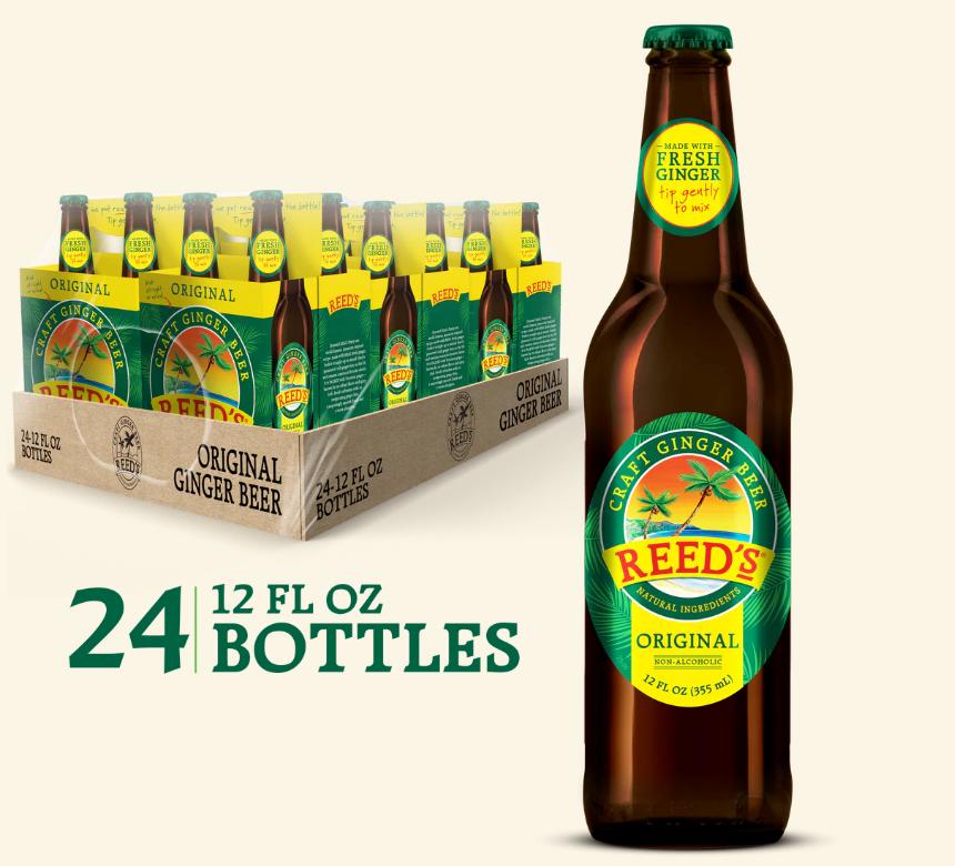 Craft Glass Soda | Reed's Original Ginger Brew Soda 24 Count