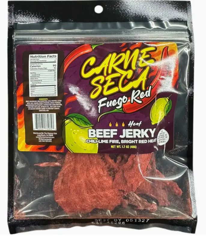 Carne Seca Beef Jerky: Fuego Red 16 Count