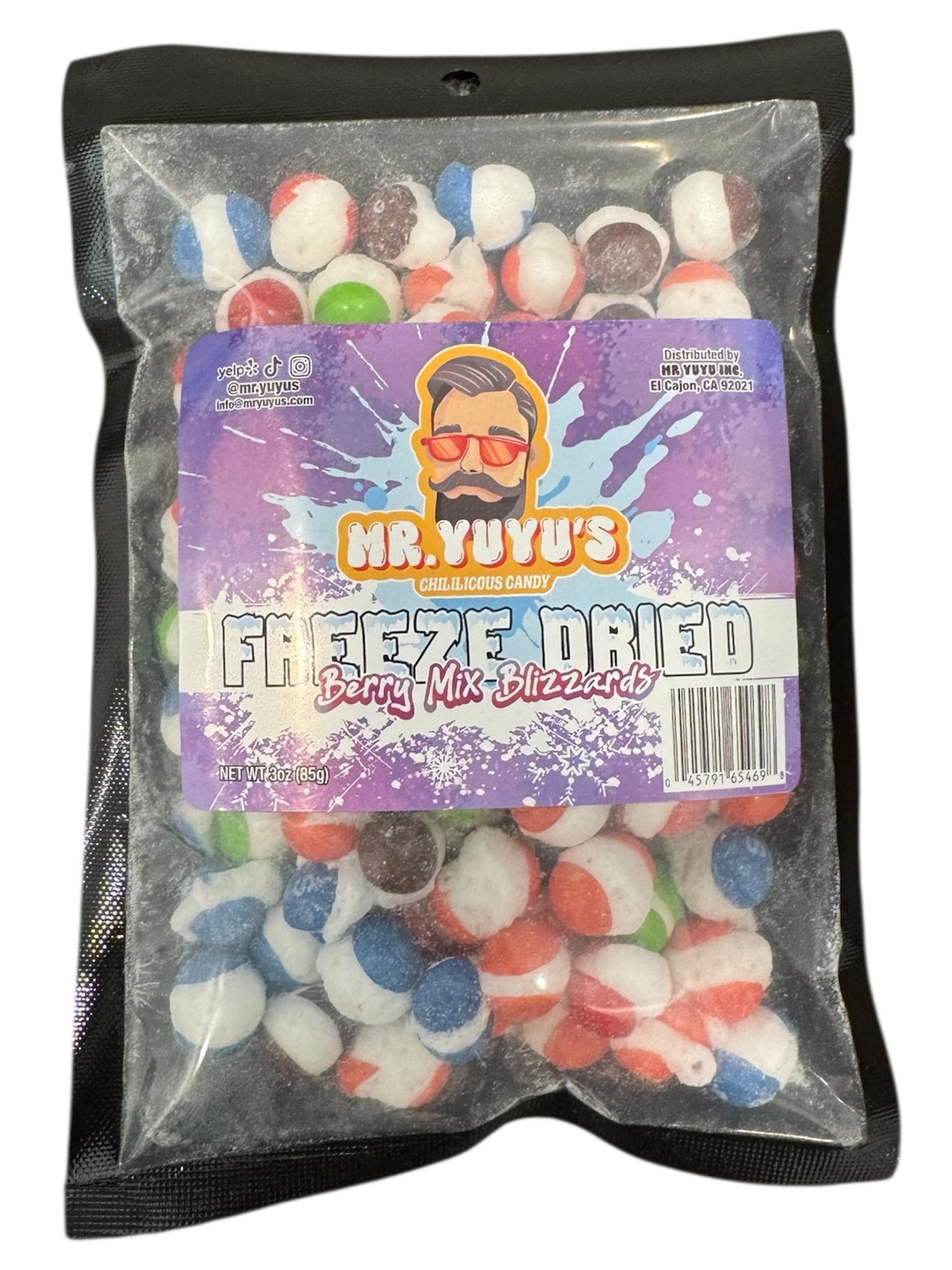 Mr. YuYu's Freeze Dried Berry Mix Blizzards 12 count