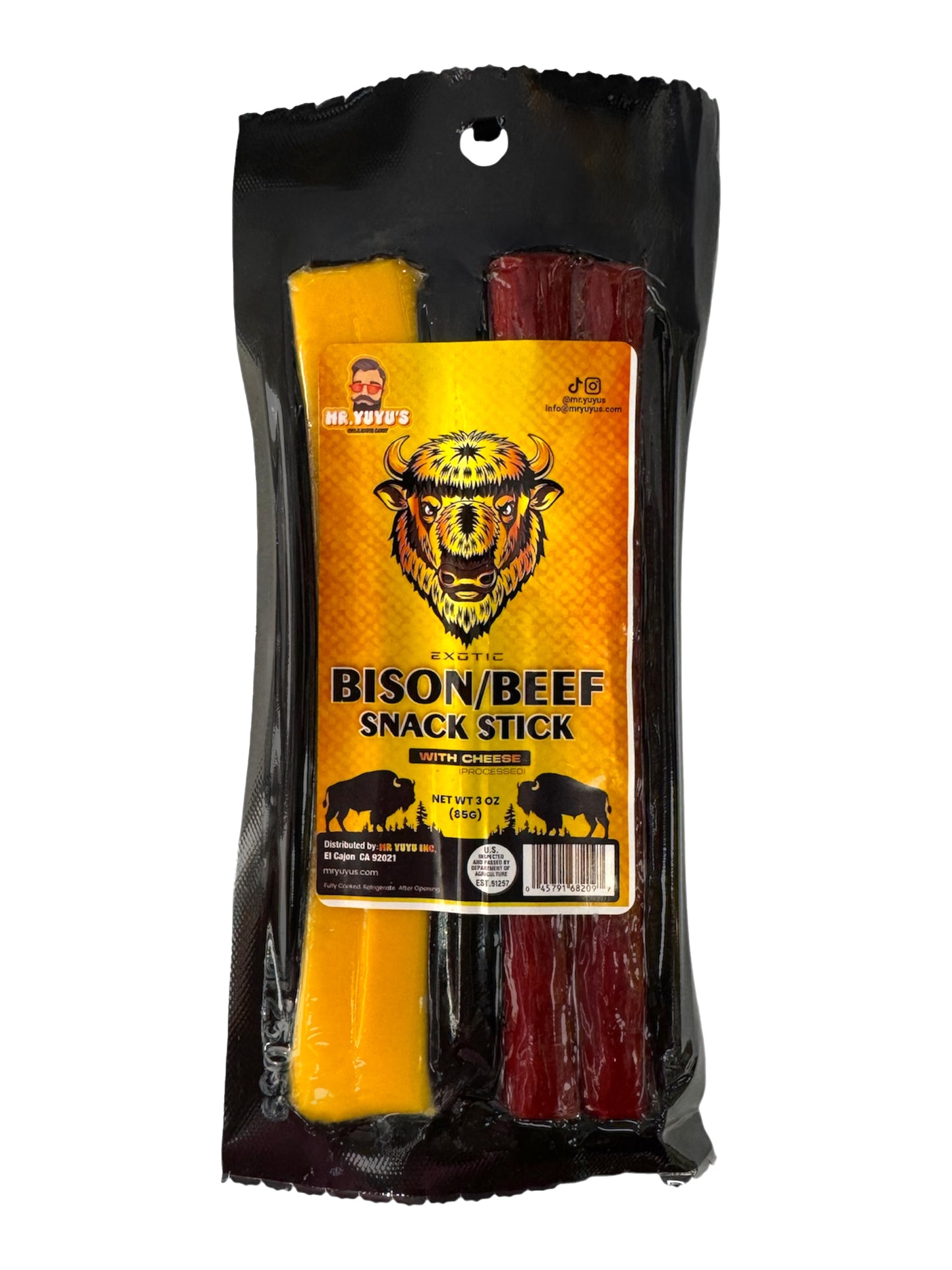 Mr. YuYu's Bison/Beef Snack Stick 6 count