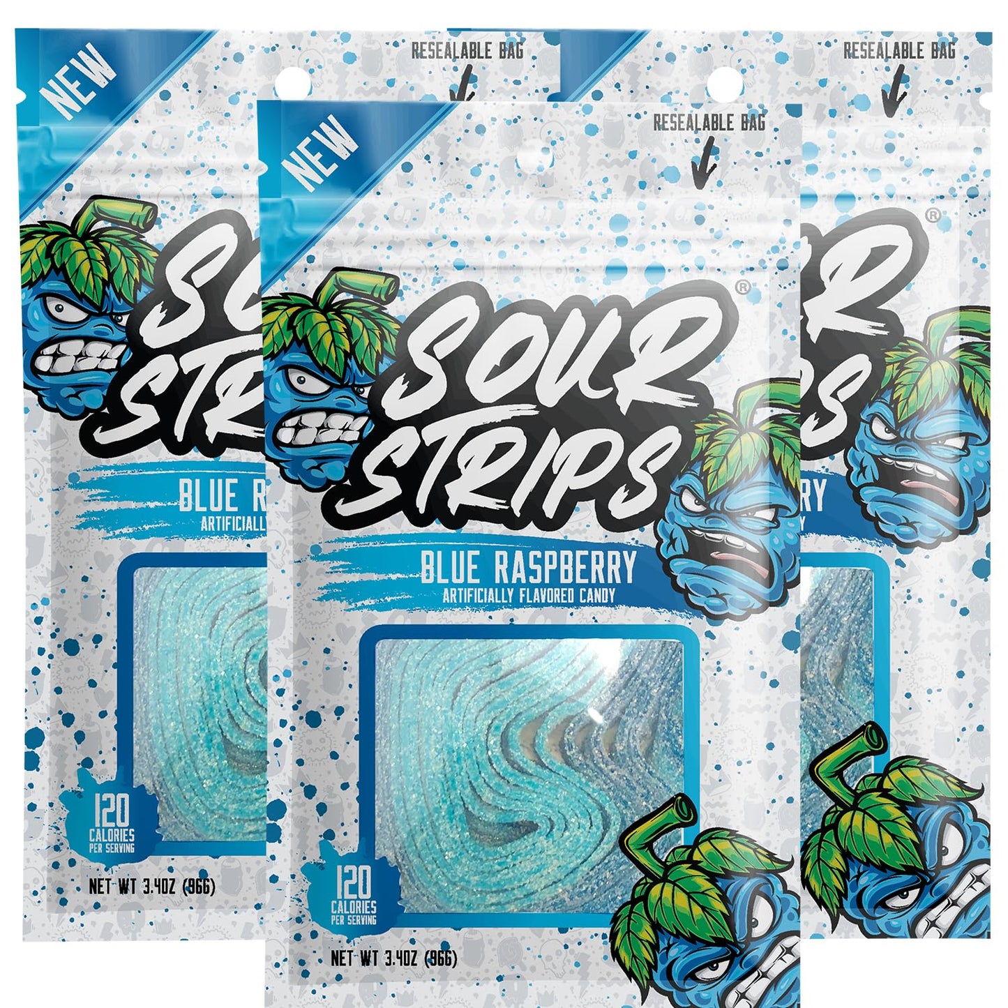 Sour Strips Blue Raspberry 10 count