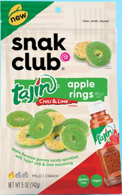 Snak Club Tajin Apple Rings 12 count
