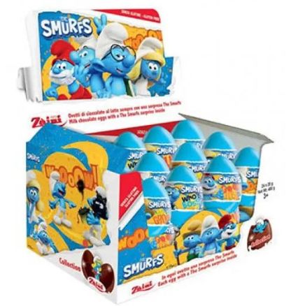 Zaini Smurfs Egg & Toy 24count
