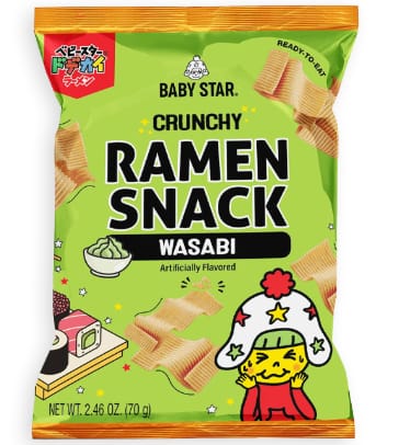 Baby Star Crunchy Ramen Snack Wasabi 12 Count