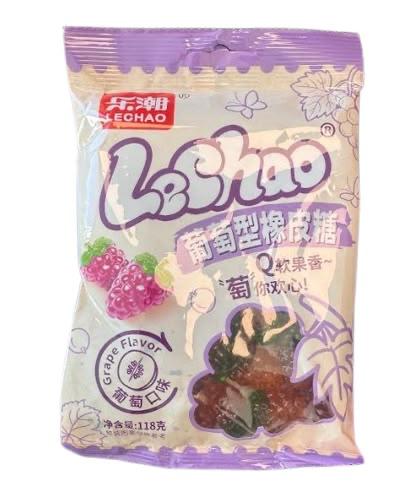 LeChao Grape Shaped Gummy Candy 12 Count