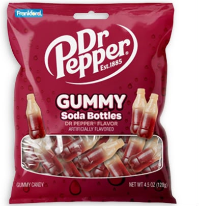 Frankford Candy Dr Pepper Soda Bottle Gummies 12 Count