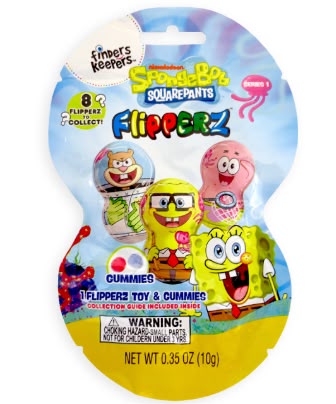 Spongebob Finder Keepers Flipperz Toy & Gummies 24 Count
