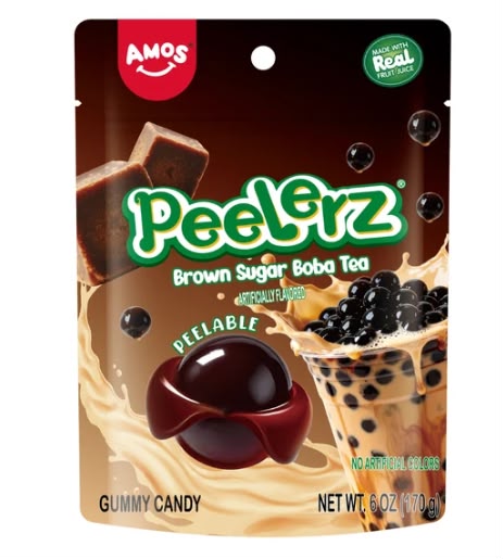 Peelerz Gummy Brown Sugar Boba Tea 12 Count