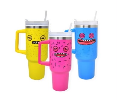 Fuggler 40oz Stainless Steel Tumbler With Straw - Assorted 12 Count