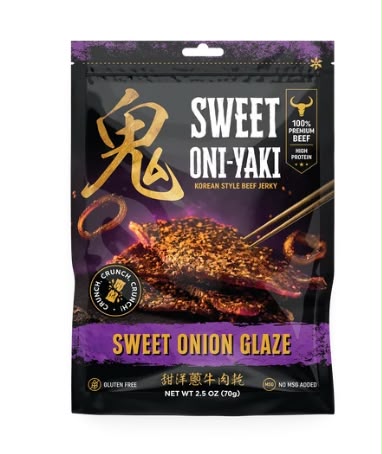 Elmors Beef Jerky | Sweet Oni-Yaki: Korean Style Beef Jerky 12 Count