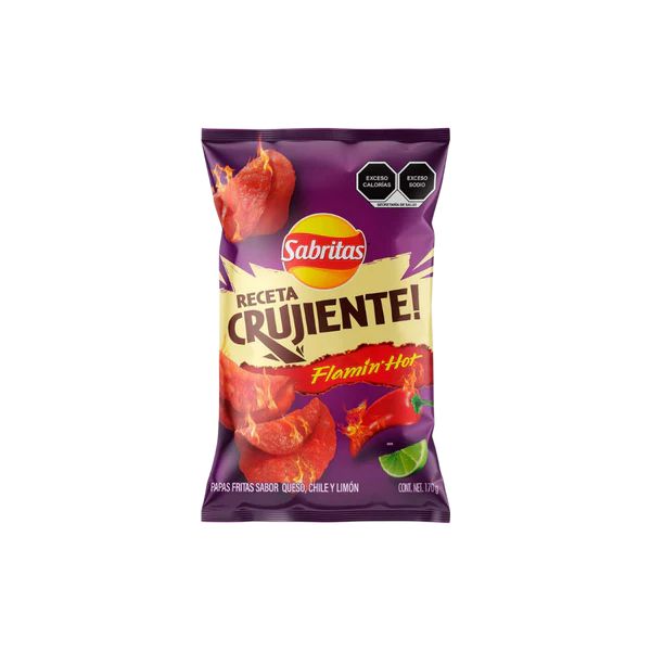 Sabritas Receta Crujiente Xtra Flamin Hot 12 Count