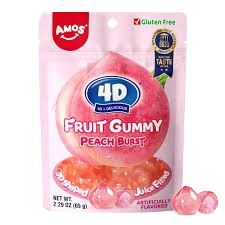 4D Fruit Gummy Peach Burst 12 count