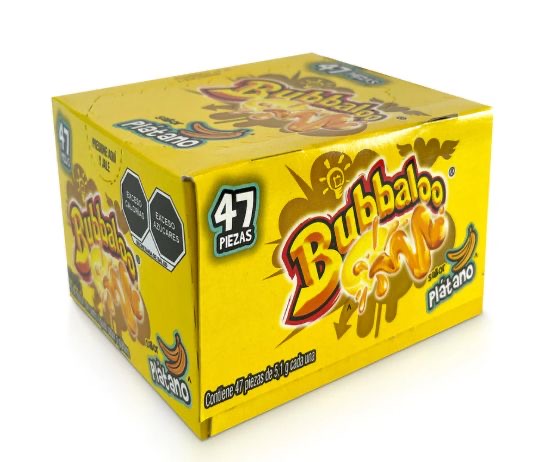 Bubbaloo Gum Sabor Platano 47 Count