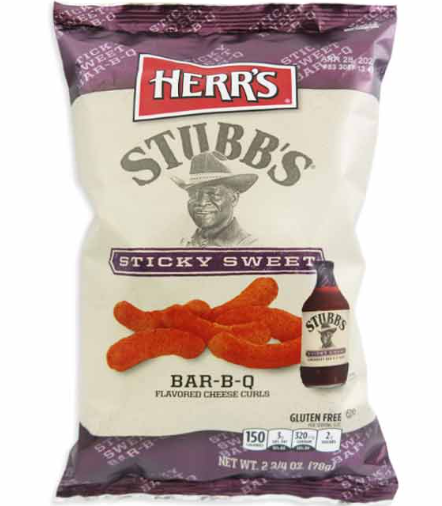 Herrs Stubbs Sticky Sweet Cheese Curls 12 Count