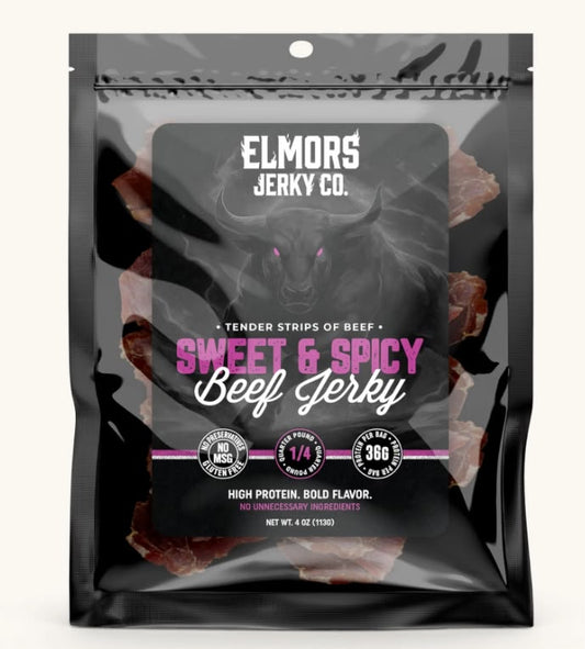 Elmors Beef Jerky | Sweet & Spicy 12 Count