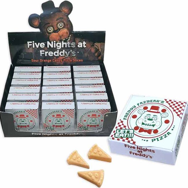 Five Nights At Freddys Sour Orange Candy Pizza Slices 18 Count