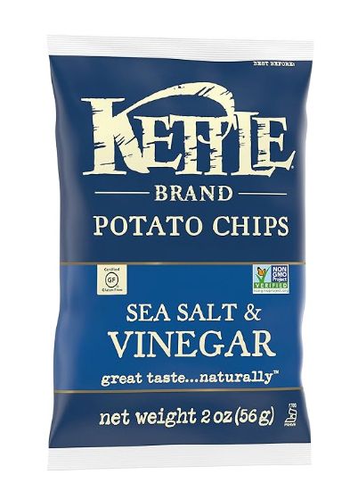 Kettle Potato Chips Sea Salt & Vinegar 12 Count