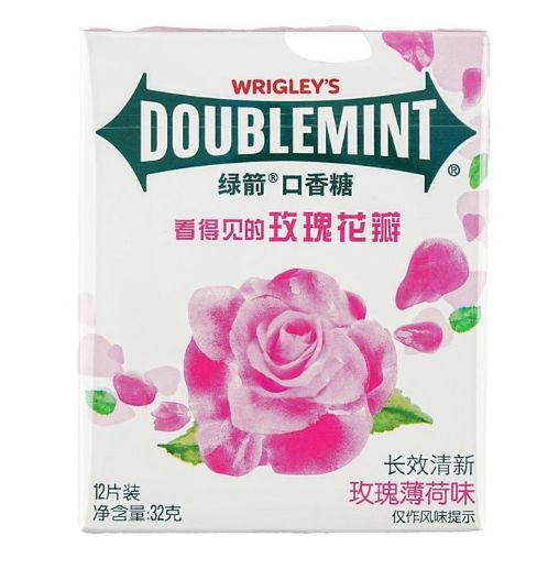 Wrigley's Exotic China Doublemint Rose Mint Gum 12 Count