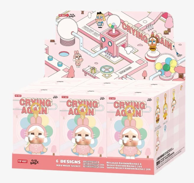 Labubu Style Keychain | Crying Again - Assorted 6 Count