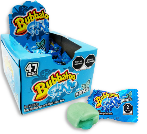 Bubbaloo Gum Sabor Menta 47 Count