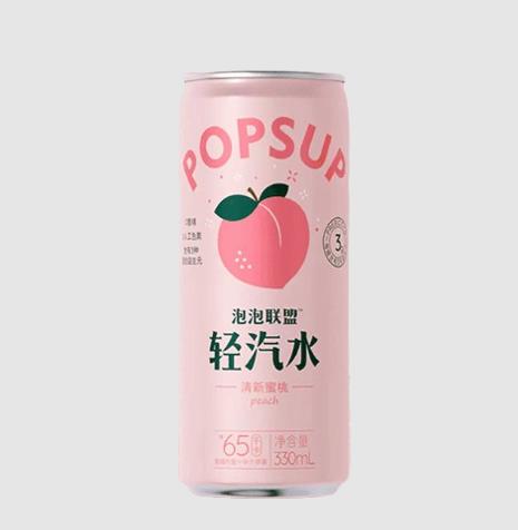 Exotic PopSup Soda Peach Flavor 12 Count