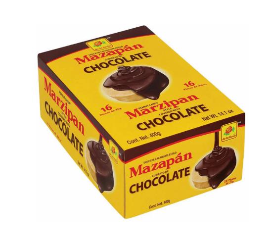 De La Rosa Mazapan Covered With Chocolate 16 Count