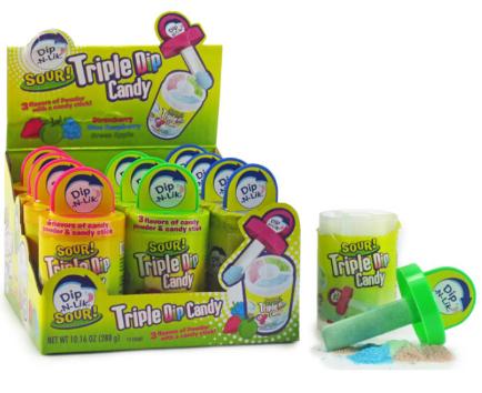 Dip-N-Lik Sour Triple Dip Candy 12 Count