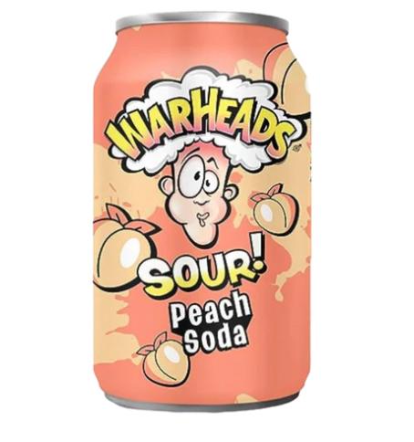 Warheads Sour Peach Soda 12 Count