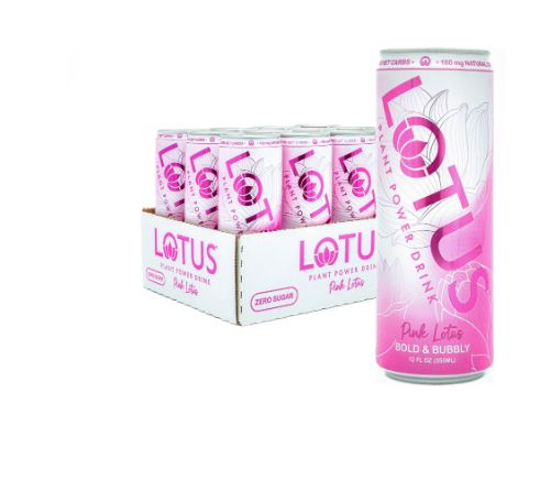 Lotus Plant Power Drink Pink (Zero Sugar)  12 Count