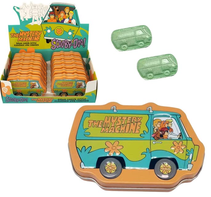 Scooby-Doo Mystery Machine Tin W/ Grn Apple Candy 12 Count