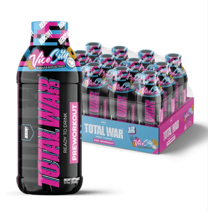 Total War Ready To Drink Preworkout | Vice City  12 Count